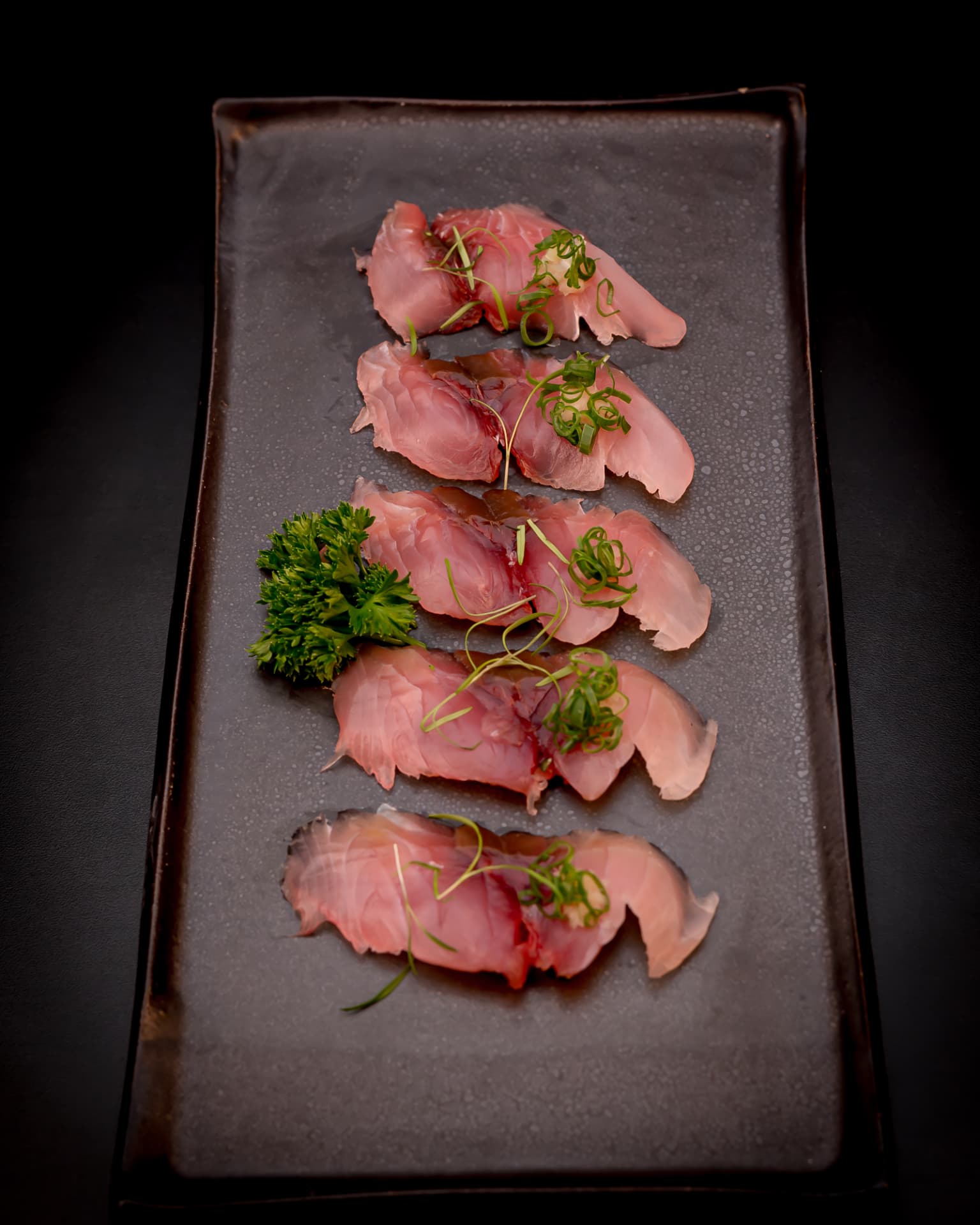 Tataki de cara-pau com cebolinha
